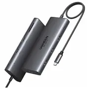 Hub Ugreen Cm639 Usb-C / 2Xhdmi 4K60 Hz, 3Xusb-A, Usb-C, Sd/Tf, Rj45, Pd 100W  Ugr5684 6941876215348