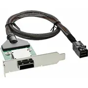 Inline Sas Hd zema profila adaptera kronšteins ārējai Sff-8088 - iekšējai Sff-8643 0.5M 27656A  4043718235070