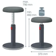 Leitz Ergo Cosy krēsls, grey  65180089 4002432129478