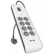 Listwa zasilająca Belkin przeciwprzepięciowa 8 gniazd 2 m biała Bsv804Vf2M-V2  745883899470