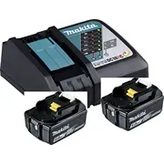 Makita Power Source komplekts Li 18.0V 5Ah, Black, 2X akumulators Bl1850B, 1X lādētājs Dc18Rc  197570-9 0088381461788