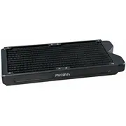 Phobya R27-S240 Radiators, 240 mm 18 Fpi, vara lameles, 2X G1/4 collu savienojumi  black Wara-610 4049469346348