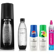 Sodastream Terra  2 butelki x 1 L syropy 400 ml Pepis/7 Up Black czarny 7290119795703 Agdm-Sat-Sod-239