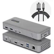 Stacija/Replikators Startech Startech.com Usb-C dokstacija Dual 4K 60Hz Hdmi Mst 100W barošanas piegāde klēpjdatora uzlādei bez draiveriem Windows  196Ue-Usbc-Dock 0065030921756