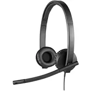 Austiņas Logitech H570E Vadu austiņu komplekts ar galvas stīpu birojam/telefonu centram Usb Type-C Black  981-001431 5099206122673 Cl43535