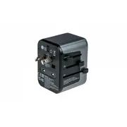 Verbatim Universal-Reiseadapter Uta-03 Black/Silber, 2X Usb-A, 3X Usb-C  49545 0023942495451