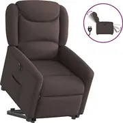 vidaXL elektriska masāžas krēsls ar pacelšanas funkciju, izvelkams, Brown  3303219 8721102962011