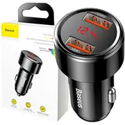 Baseus Magic Auto Lādētājs  2X Usb / Qc 3.0 45W Ccmlc20A-01 6953156293212