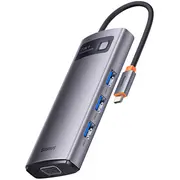 Baseus Metal Gleam Series Hub 7W1 Usb-C  3X Usb 3.0 Hdmi Pd Vga Rj45 Wkwg040013 6932172608248 20648460711