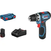 Bosch Powertools Bezvadu urbjmašīna-skrūvgriezis Gsr 12V-15 Fc Professional, 12Volt Blue/Black, 2X Li-Ion akumulators 2,0Ah, L-Boxx  06019F6001 3165140847698