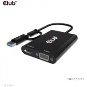 Club3D Adapter Usb Typ C/A  Hdmi / Vga St/Bu retail Csv-1611 8719214472429 84733020