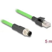 Delock M12 Kabel D-Kodiert 4 Pin St. zu Rj45 PurTpu 5M  80429 4043619804290 85444290