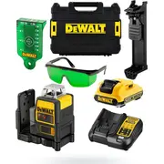 Dewalt Linienlaser 2X360 Dce0811D1G, 10,8Volt Black/Gelb, Li-Ion Akku 2,0Ah, grüne Laserlinien, Koffer  Dce0811D1G-Qw 5035048644058