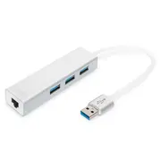 Digitus Usb-Hub  3-Port 3.0-3Xa3.0 1Xlan integr. Kabel we Da-70250-1 4016032423836 84718000
