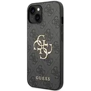 Guess Pu 4G Metal Logo Case Aizsargapvalks priekš iPhone 14 / pelēks  Guhcp14S4Gmggr 3666339066246