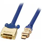 Kabelis Lindy Hdmi - Dvi-D 0.5M Blue  4002888370806