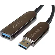 Usb kabelis Premiumcord Usb-A - 15 m Black Ku3Fiber15  ku3fiber15 8592220023744