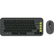 Klawiatura  mysz Logitech Pop Icon Combo grafitowo-zielone 920-013106 5099206127647