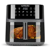 Nutribullet Heißluftfritteuse Crisplite Vision Black/Silber, 2.000 Watt, Korb 8 Liter, mit Sichtfenster  0C12500004 8006447003811