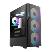 Korpuss 1Stcool Gamer 5, Mid tower, Au, Usb 3.0, Usb-C, 2X 140 Argb ventilators, 1X 120 bez barošanas, Black  Ml-Gamer5-Au-Usb3-Argb 8594192891239