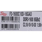 Pamięć G.skill Ares, Ddr3, 16 Gb, 1600Mhz, Cl10 F3-1600C10D-16Gao  4711148598576 Pamgskdr30056