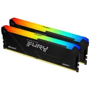 Atmiņa Kingston Fury Beast Rgb, Ddr4, 64 Gb, 3200Mhz, Cl16 Kf432C16Bb2Ak2/64  0740617337471