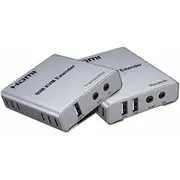 Premiumcord Hdmi Kvm pagarinātājs ar 2Xusb uz 60M skaņu pa vienu Cat5/6 kabeli  khext60-8 8592220021214