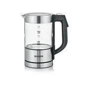 Severin Wk 3458 Digitaler Mini Glas-Wasserkocher 1100W 0,5L transparent/Black/silber  Wk3458 4008146037764 159529