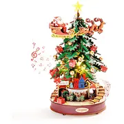 Sfd Robotime 3D koka puzle muzikālajām eglīšu kastēm  Ams01 6946785120110