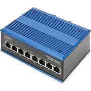 Digitus Switch Ind. 8-Port  Gigabit Unmanaged blau Dn-651119 4016032458845 85176200