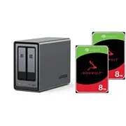 Ugreen Nasync Dxp2800 Nas System 2-Bay 16Tb inkl. 2X Seagate Ironwolf St8000Vn002 8 Tb  253692Xst8000Vn002 6941876223695