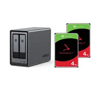 Ugreen Nasync Dxp2800 Nas sistēma 2 vietām 8Tb ar 2X Seagate Ironwolf St4000Vn006 4Tb  253692Xst4000Vn006 6941876223695