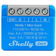Viedierīce Shelly  Relais 1 Mini Gen4 Wlan Bt max. 8A Kanal Matter Zigbee Bluetooth Unterputz Shelly1Mini 3800238070786