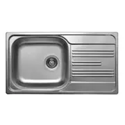 Zlewozmywak Deante 1-Komorowy Xylo z ociekaczem 78X43,5Cm stal decor Zex 3113 