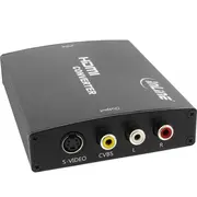 Adapteris Av Inline Hdmi - S-Video Rca Chinch Black 65006  4043718207527