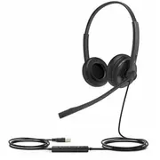 Austiņas Yealink Uh34 Se Stereo/Divu kanālu Teams Usb-A Vadu austiņu komplekts ar galvas stīpu Zvani/Mūzika Usb tipa A Black  1308033 6938818308039