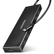 Axagon Hue-F7C 7X Usb 3.2 Gen 1 alumīnija plakanā centrmezgls, 30 cm Usb-C kabelis  Zuus-631 8595247907042