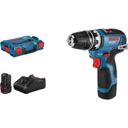 Bosch Powertools Akku-Bohrschrauber Gsr 12V-35 Fc Professional, 12Volt Blau/Black, 2X Li-Ionen Akku 3,0Ah, mit Flexiclick Bohrfutter, L-Boxx  06019H3001 3165140936927