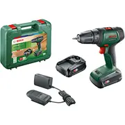 Bosch Powertools Akumulatora urbjmašīna-skrūvgriezis Universaldrill 18V Green/Black, 2X Li-Ion akumulators 1,5Ah, koferis, Power For All Alliance  06039D4002 4053423225167