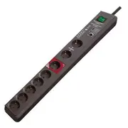 Brennenstuhl Secure-Tec Steckdosenleiste 8-Fach Anthrazit, 3 Meter, 19.500A Überspannungsschutz, 1 Main- und 5 Follow-Steckdosen  1159490936 4007123611867