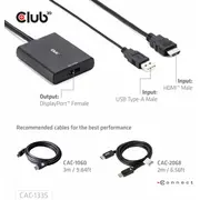 Club3D Adapter Hdmi  Microusb Dp 4K120Hz aktiv St/Bu retail Cac-1335 8719214472498 84718000