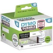 Dymo Lw-Kunststoff-Etiketten 19X64Mm 2X450 St weiß permanent  2112284 3026981122842 48219010