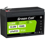Green Cell Cube Akumulator Lifepo4 10Ah 12.8V 128Wh Litowo-Żelazowo-Fosforanowy do zasilania i oświetlenia awaryjnego, central  Lfpgc12V10Ah 5904326374898