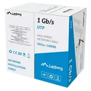 Kabel Lan Utp 1Gb/S 305M drut Cca Black  Lcu6-10Cc-0305-Bk 5901969439830 Aklagks6Utp0009