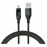 Kabelis Savio  Usb-A Male - Lightning with Digital Display 1M Cl-173 5901986047797