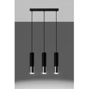 Pakaramā lampa Sollux Loopez 3L Black/Chrome  63293-Uniw 5903282731653