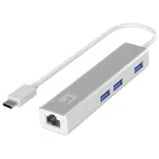 Levelone Adapter Gigabit  Usb-C3.0-Rj45/3Xusb-A3.0 1Gbps Usb-0504 4015867226681 84718000