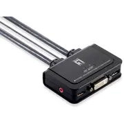 Levelone Kvm Switch  2Xusb-A,2Xdvi-D Audio Black Kvm-0260 4015867141915 84718000