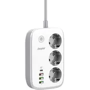 Barošanas sloksne Smart Energizer ar Wi-Fi un lietotni 3X Schuko Usb-A 1X Usb-C 2500W 10A kabelis 2M  Epb2500W02Eu 4713309812927 58654