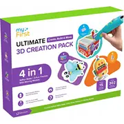 myFirst 3Dpen Make radošais komplekts 3D, satur pildspalvu, 3 tematiskos komplektus, kustamus modeļus un Pcl pildspalvas Blue  Fp3304Kt-Be01 850069933296
